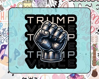 Trump Vance Steel Fist Sticker - Republican MAGA Decal