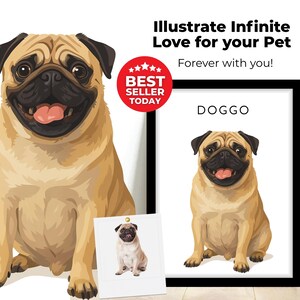 Custom pet portraits, portrait cat cartoon, portrait from photo,custom pet art, custom portraits, pet loss gift, cat dog portrait wall art