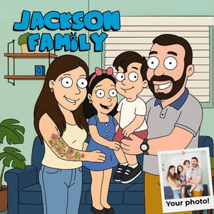 family guy portrait, custom family guy, couple portrait, family guy gift, custom portrait, family guy art, family guy style portrait.