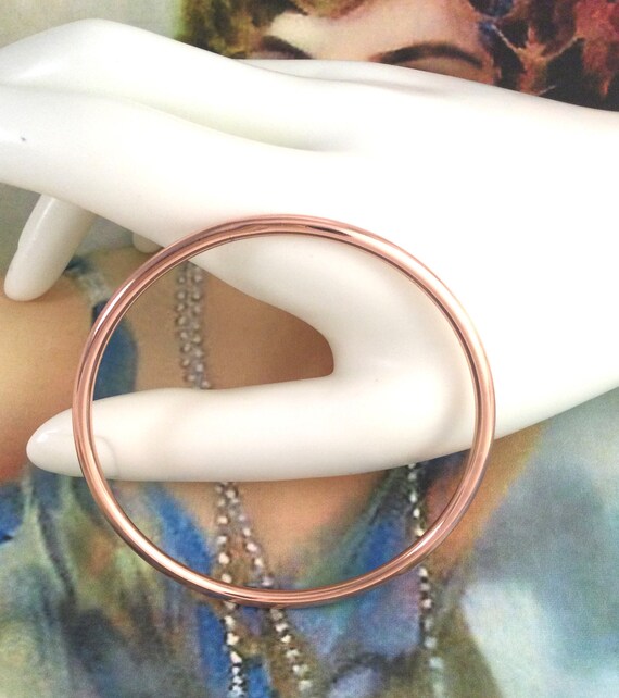 Vintage Jewellery Pale Rose Gold Golf Bangle Antique … Gem