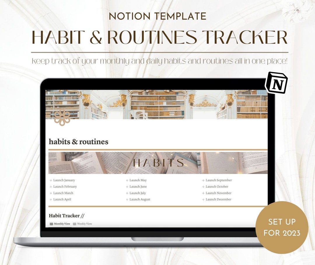 2023 Notion Template Habit Tracker / Notion Planner / Digital Planner ...