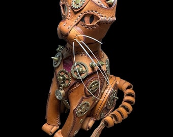 Steampunk Cat Figure/Piggy Bank