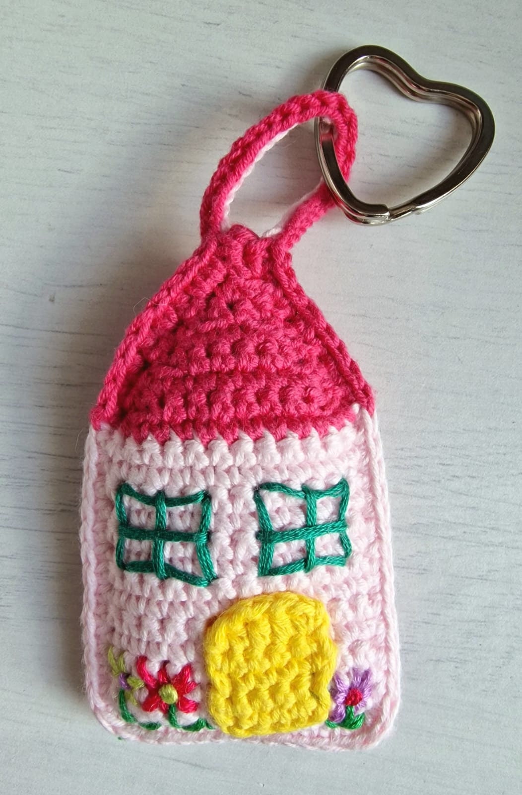 Knitted Keychain House Etsy