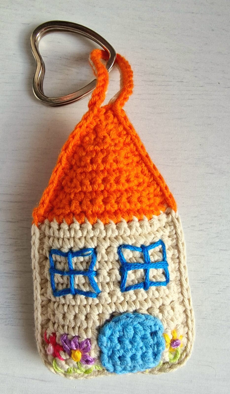 Knitted Keychain House Etsy