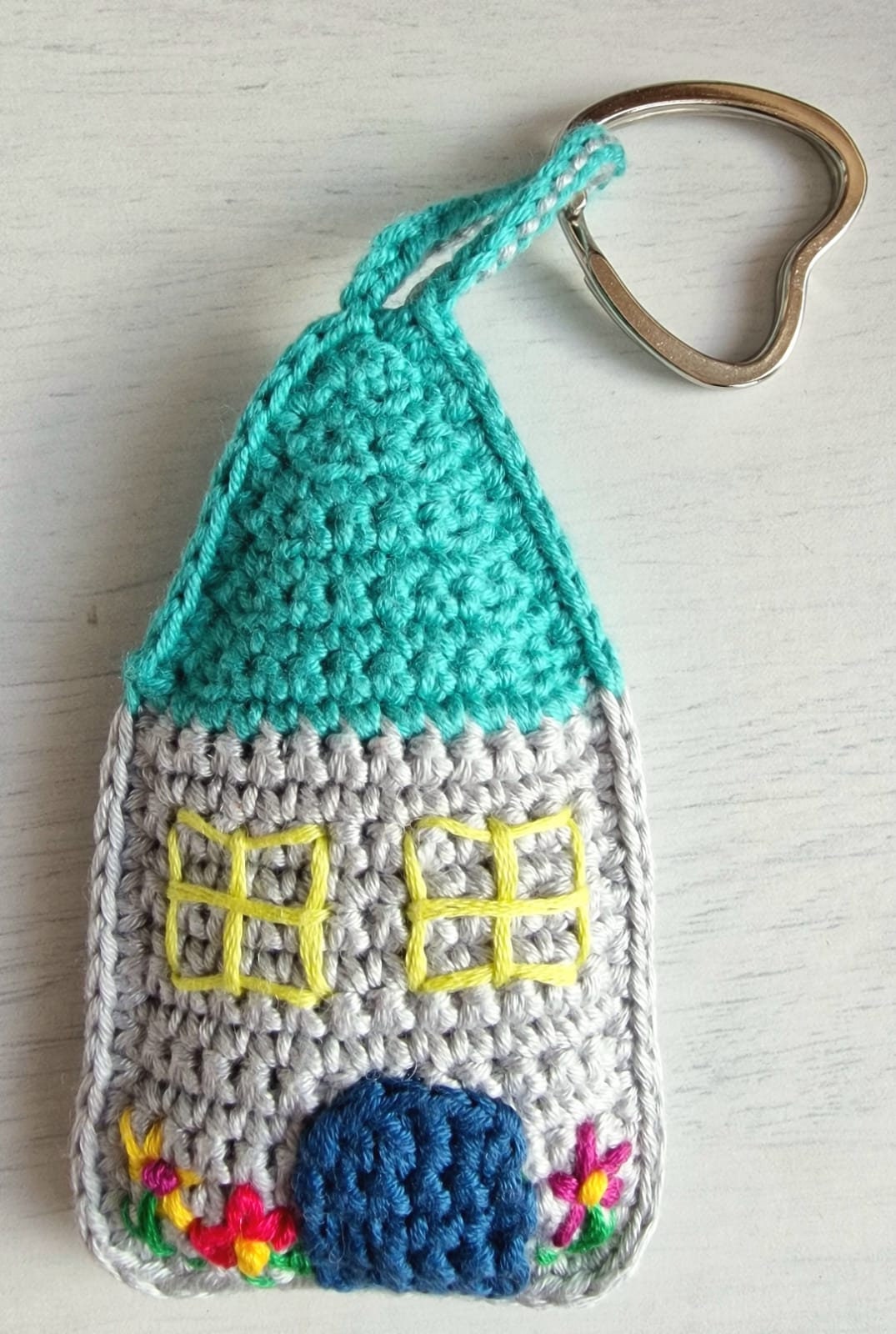 Knitted Keychain House Etsy