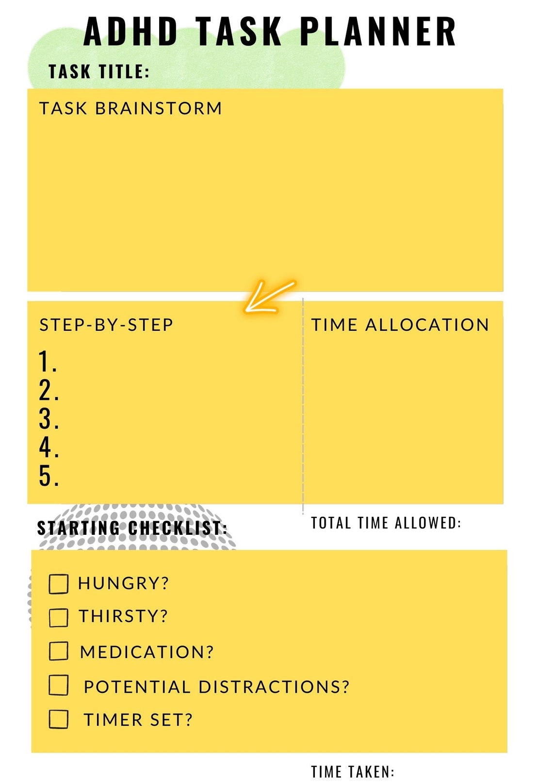 ADHD Planner Task Daily Guide Prioritisation Children Beginner - Etsy