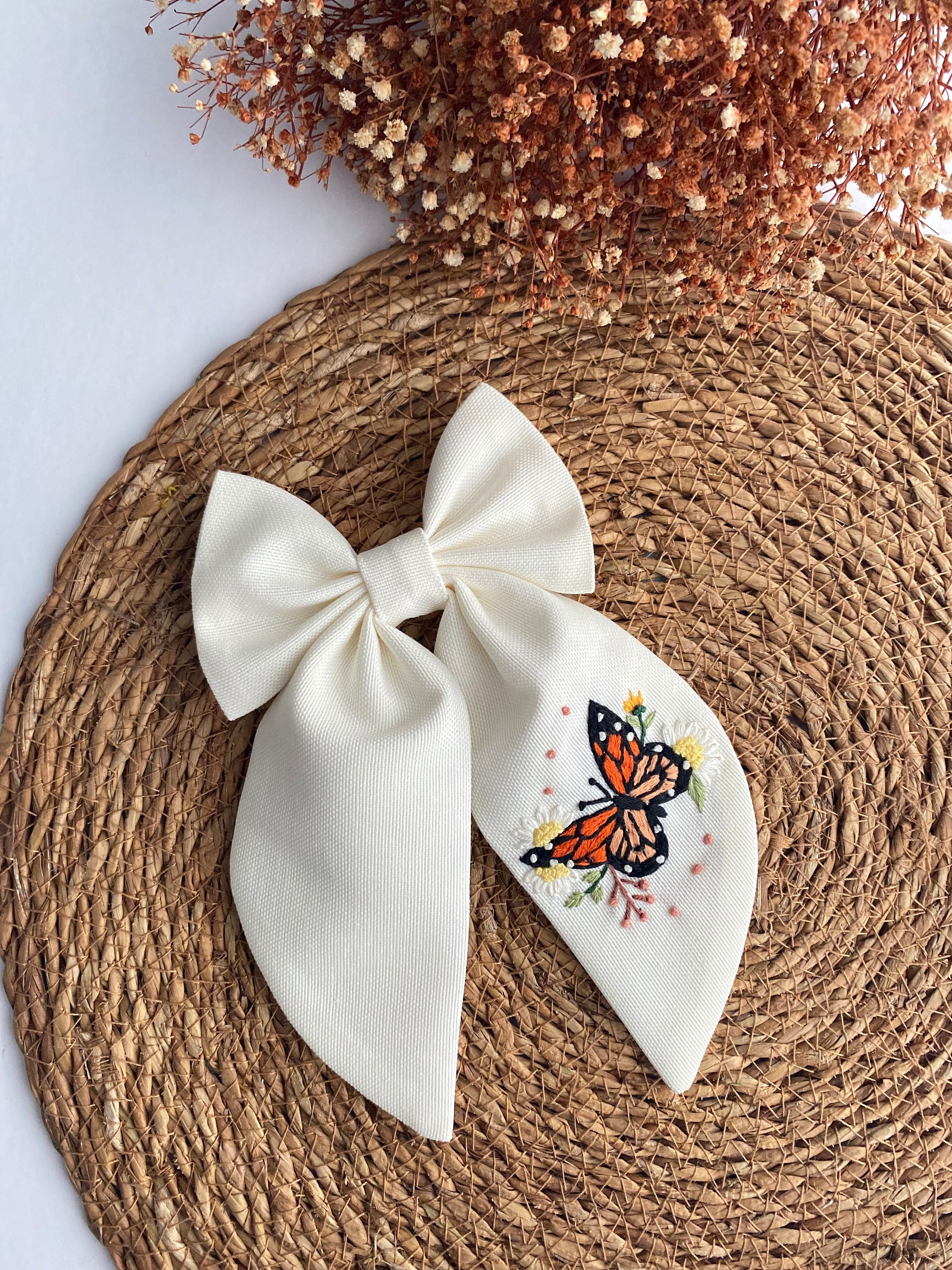 Custom Butterfly Embroidered Handmade Stylishly Designed
