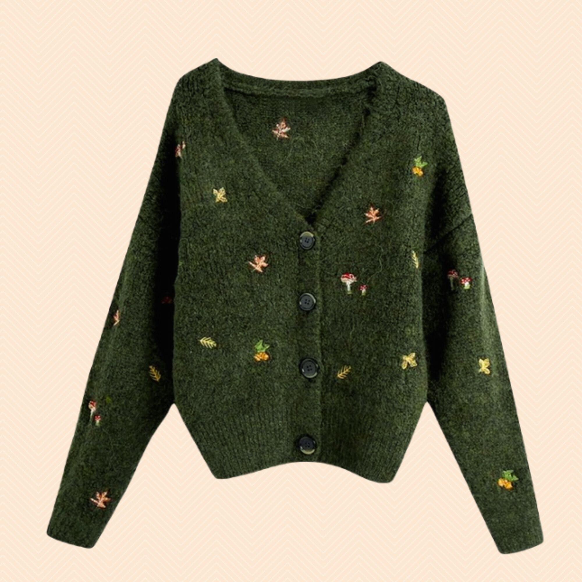 Mushroom Cardigan - Etsy