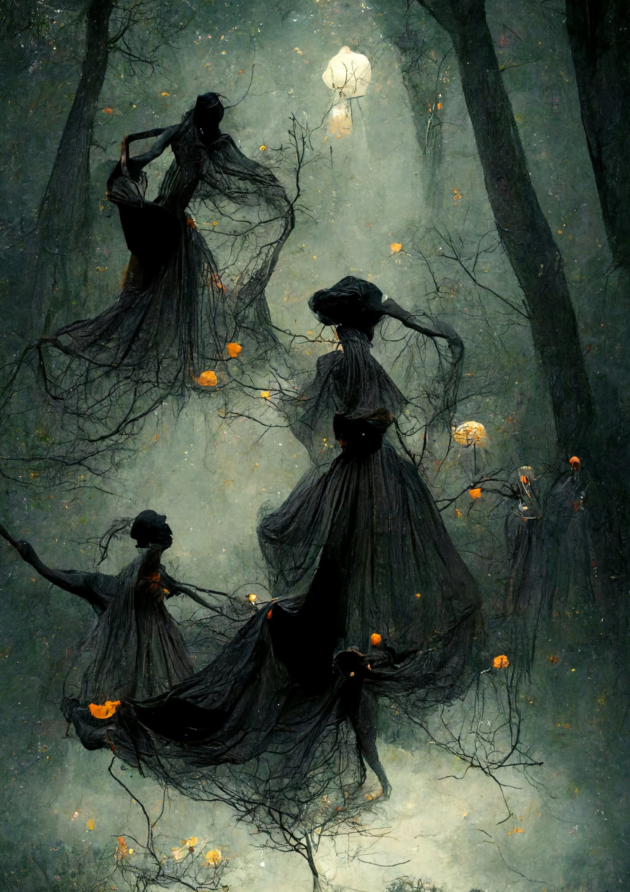 Dancing Forest Witches Download Printable Wall Art - Etsy