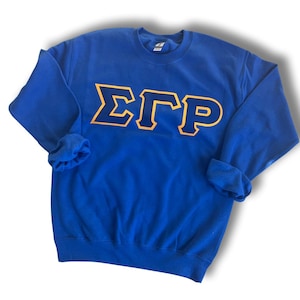 Sigma Gamma Rho Greek Letters (non embroidered, commercial heat pressed ) Sweatshirt