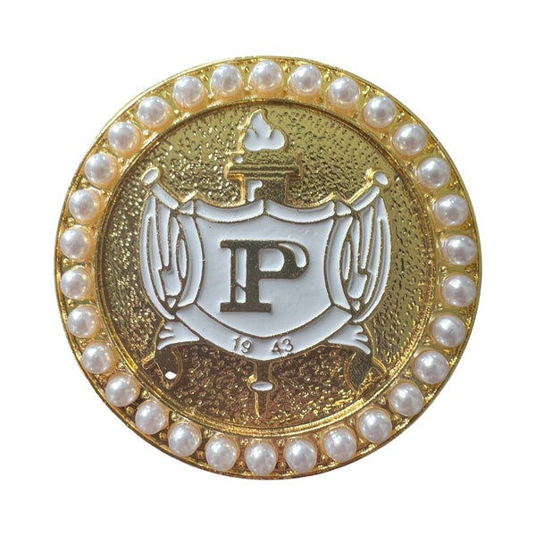 Philo Affiliate Brooch with Pearl outline and Shield, Sigma Gamma Rho, Sigma Gamma Rho paraphernalia, 1922