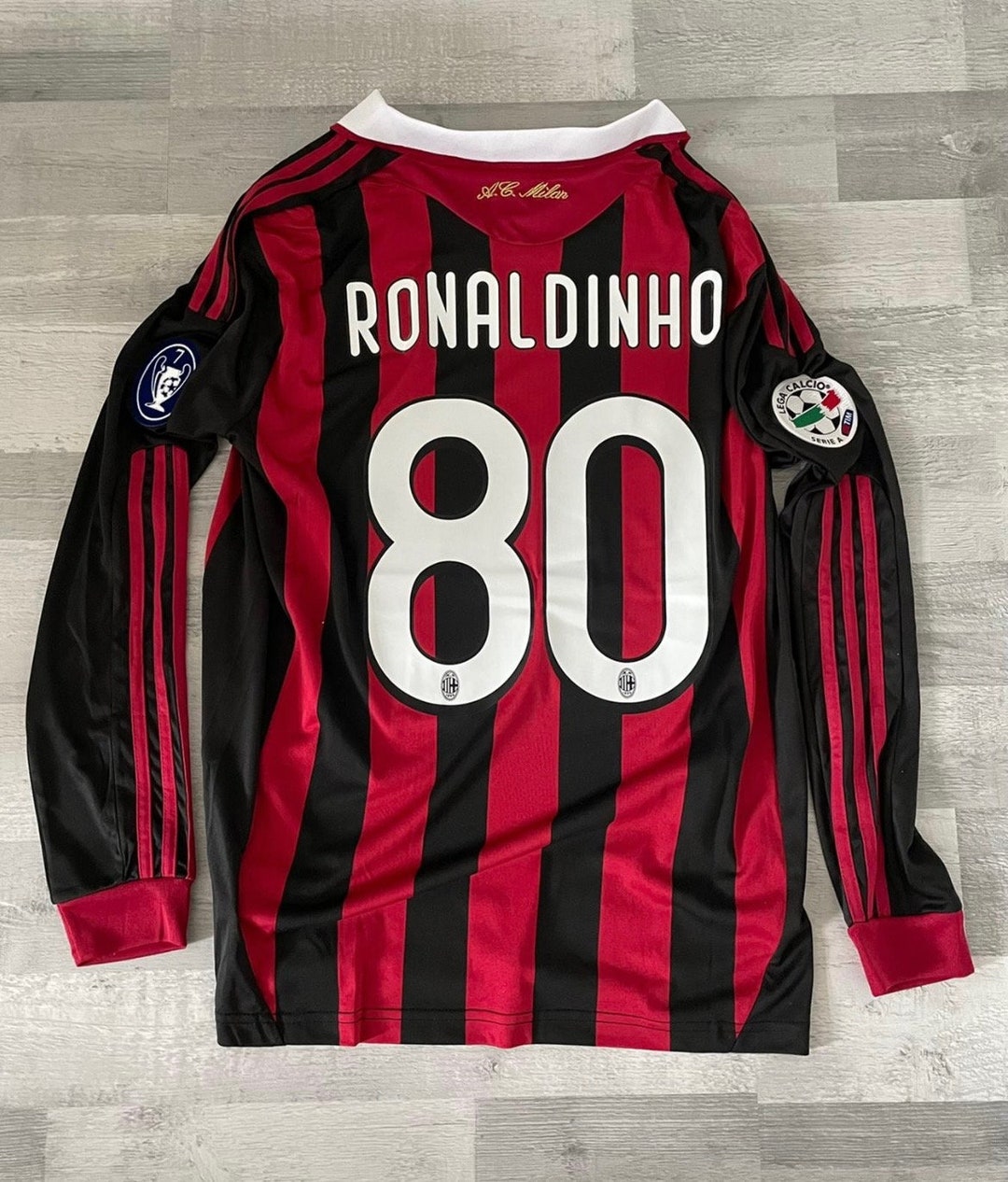 Maillot AC Milan 09/10 RONALDINHO 80 Retro vintage Classic Etsy France