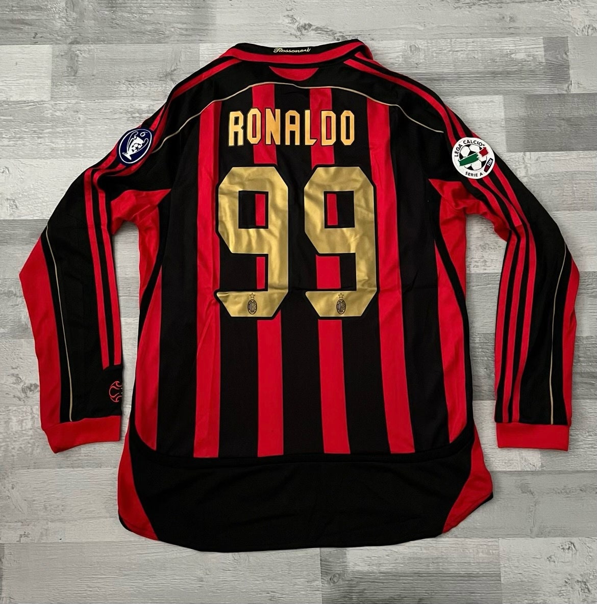 AC Milan Retro Jersey - 2006/07 Home: Ronaldo #99, %100 Original Style —  Latinafy