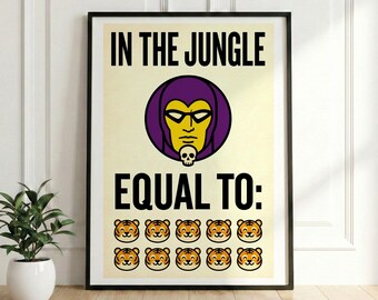Phantom 10 Tigers Combo Pack, Witty Superhero Poster and T-Shirt SVG Design