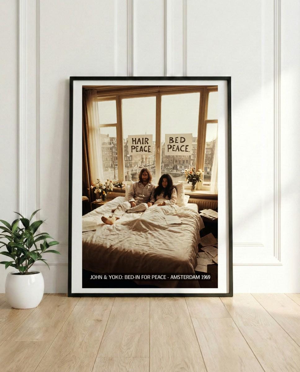 Bed peace john lennon - Etsy 日本