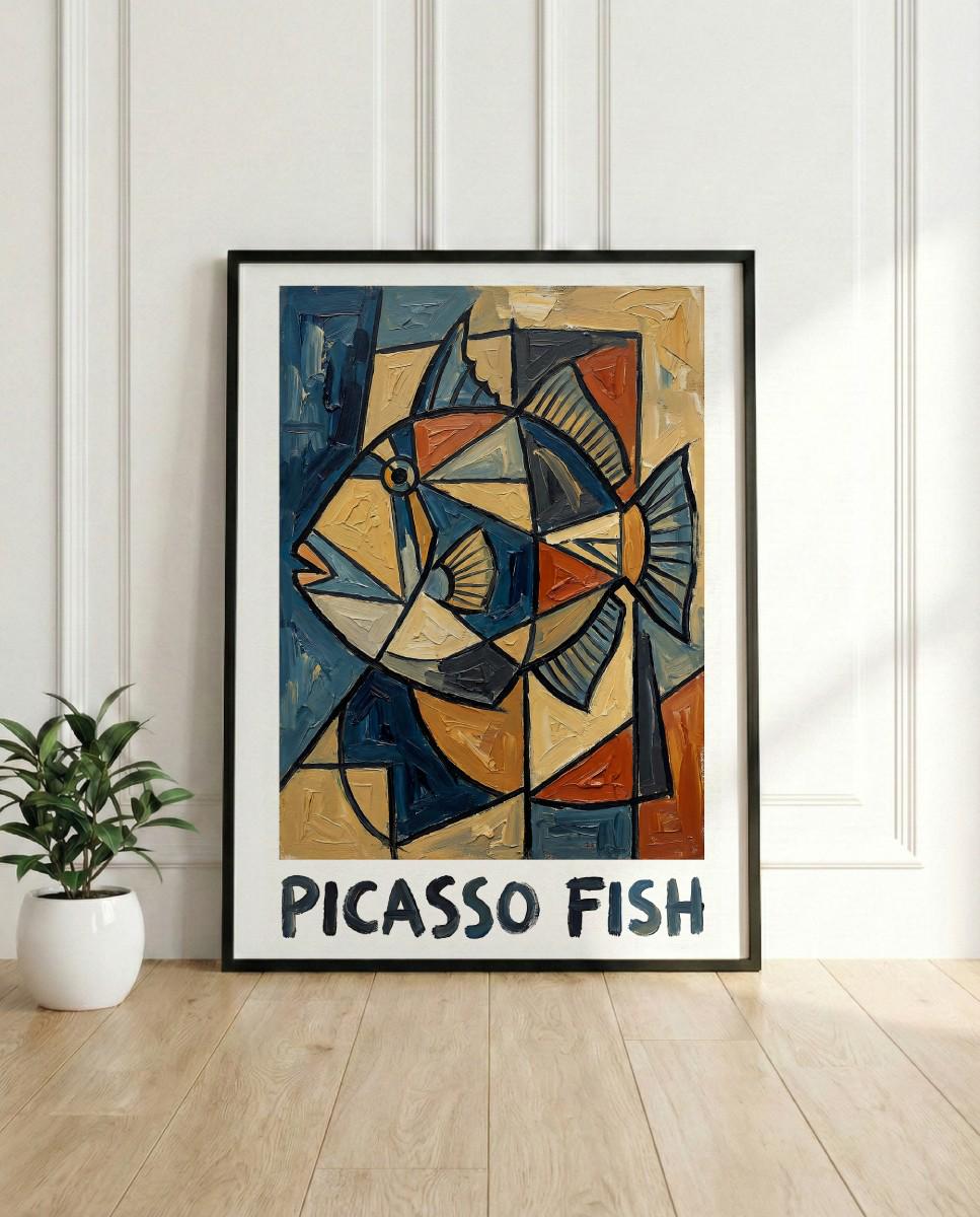 Picasso fish art - Etsy 日本