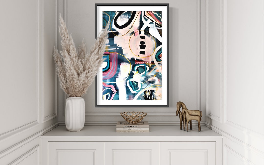 Modern Abstract Print, Groovy Printable Wall Art, Aesthetic Room Decor ...