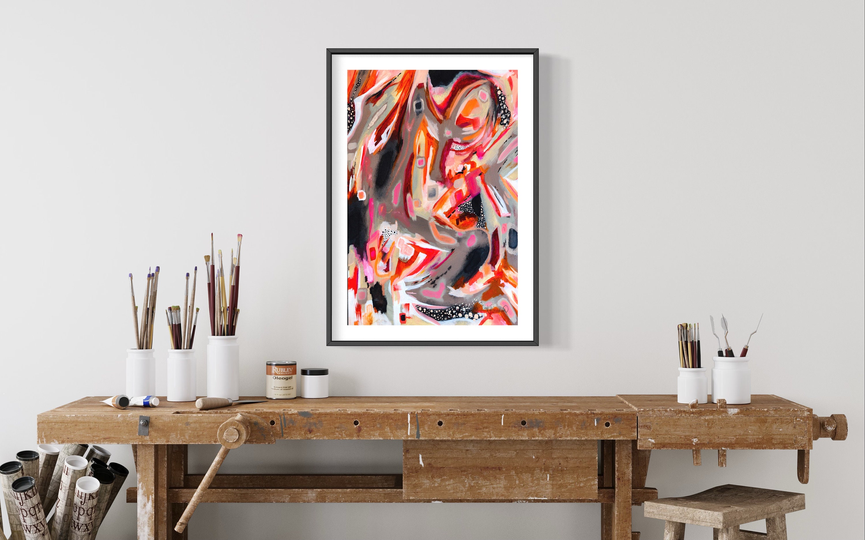 Modern Abstract Print, Funky Printable Wall Art, Abstract People — free download
