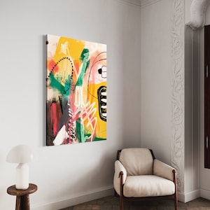 Art mural funky, impression abstraite moderne, décor funky, art mural funky imprimable, décor de chambre coloré, décor à la maison funky, téléchargement numérique