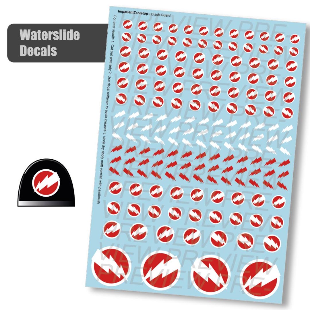 Decals - Black Guard - Etsy