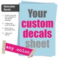 Custom design decal sheet