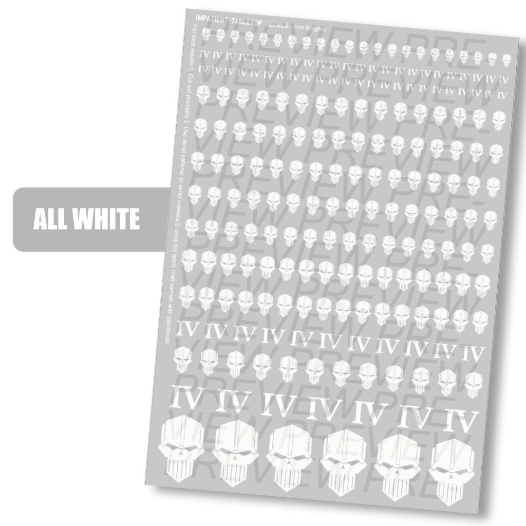 Decals Evil Iron Knights Etsy