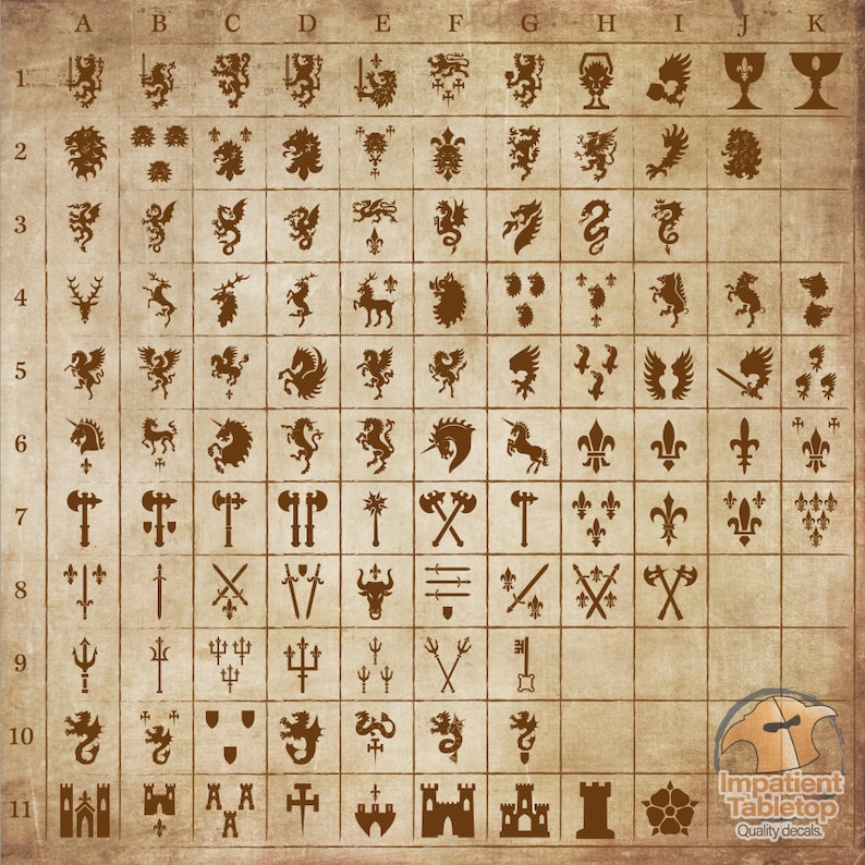 Decals Fantasy Men-at-Arms Heraldry image 10