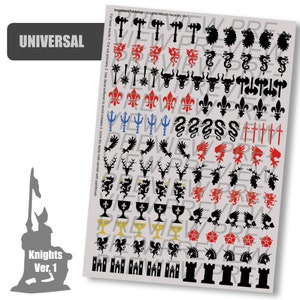 Decals Fantasy Knights Mixed Heraldry Vol 1 MIXED COLOR