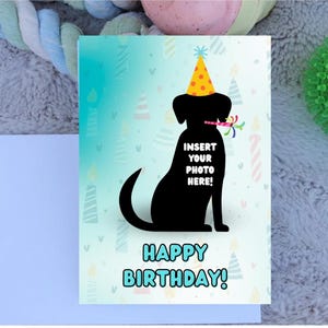 Tarjeta de felicitación con foto de mascota personalizada / Tarjeta personalizada para perro o gato / Regalo divertido o dulce para mascotas