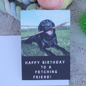 Cute Dog-Themed Birthday Card | Personalized Black Labrador Greeting Card | Dog Lover Gift
