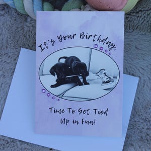 Cute Dog-Themed Birthday Card | Personalized Black Labrador Greeting Card | Dog Lover Gift