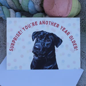 Cute Dog-Themed Birthday Card | Personalized Black Labrador Greeting Card | Dog Lover Gift