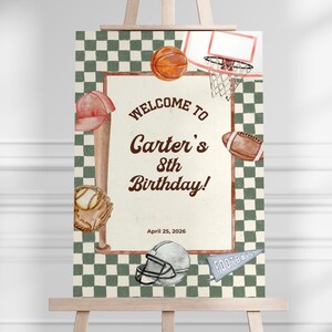 Vintage Sports Birthday Invitation | All-Star Game Time Invite | Digital Download image 10