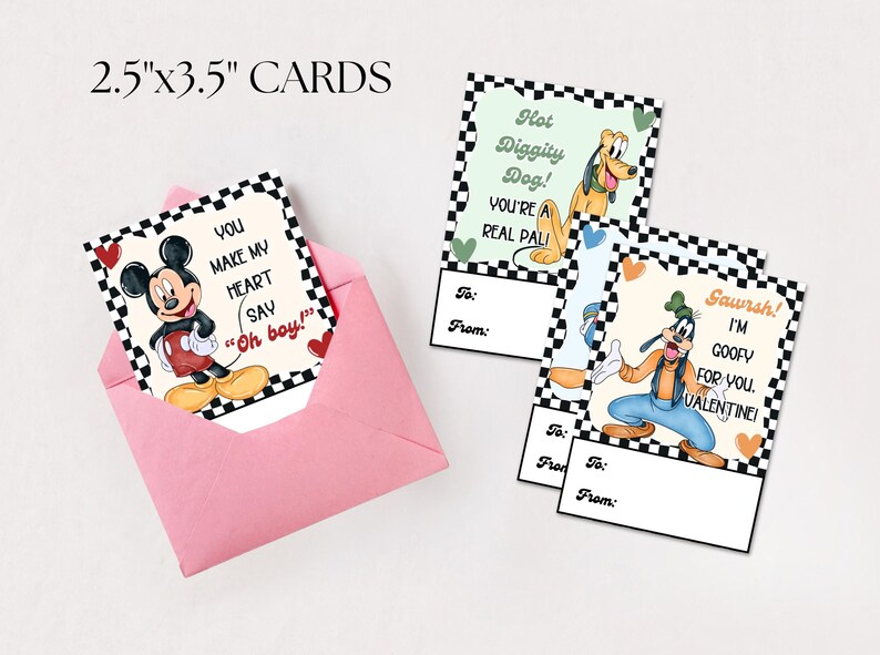 Mickey Mouse Valentines Printable, Disney Valentines Cards, Kids ...