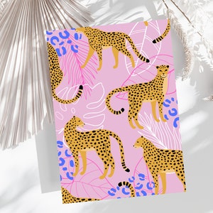 Young Wild Three Invite, Leopard Print Birthday Invitation, Pink Leopard Birthday Invite, Third Birthday Theme Invite Template