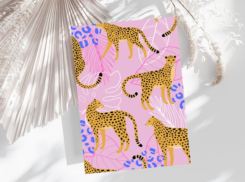 Young Wild Three Invite, Leopard Print Birthday Invitation, Pink Leopard Birthday Invite, Third Birthday Theme Invite Template