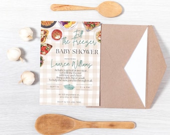 Fill the Freezer Baby Shower Invitation Template (Digital Download)