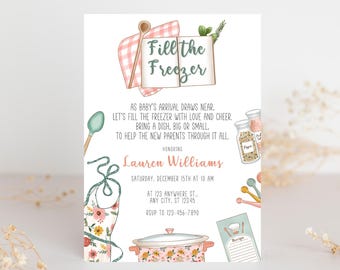 Fill the Freezer Baby Shower Invitation Template (Digital)