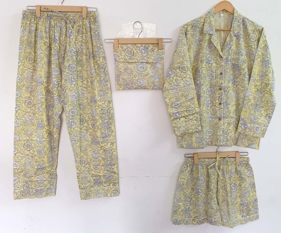 Women Pajamas Set Slip Vest Tank Tops + Shorts Hot Pants Sleepwear Nightwear  | Fruugo QA