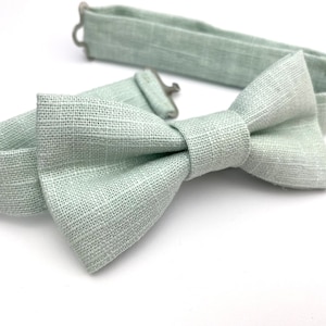 Fliege, Mint Fliege, Kinder Fliege, Baby Mint Fliege, Bow tie, Jungen Fliege, Leinen Fliege, Linen bow tie, Wedding Bow tie