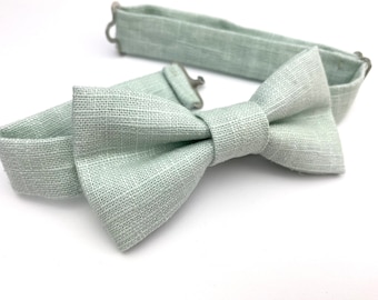Fliege, Mint Fliege, Kinder Fliege, Baby Mint Fliege, Bow tie, Jungen Fliege, Leinen Fliege, Linen bow tie, Wedding Bow tie
