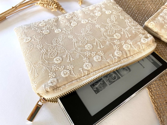 Kindle-Reißverschlusshülle, Kindle Hülle, Paperwhite 7 zoll Tasche, Kindle Jacke,  Embroidery Sleeve, Tolino Hülle, Geschenk für sie