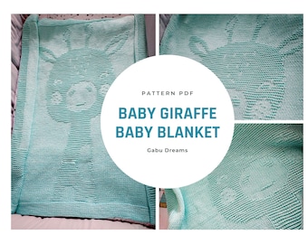 Baby Giraffe Blanket Knitting Pattern: Beginner-Friendly (PDF Pattern)