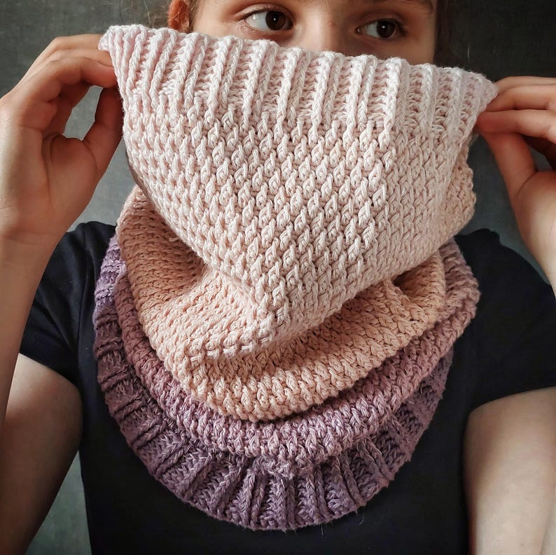 NO NAME Cowl PDF Pattern ~ Casual Crochet - Etsy