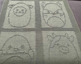 ZOOTOPIA Baby Blanket Knitting Pattern: 12 Panels (PDF Pattern)