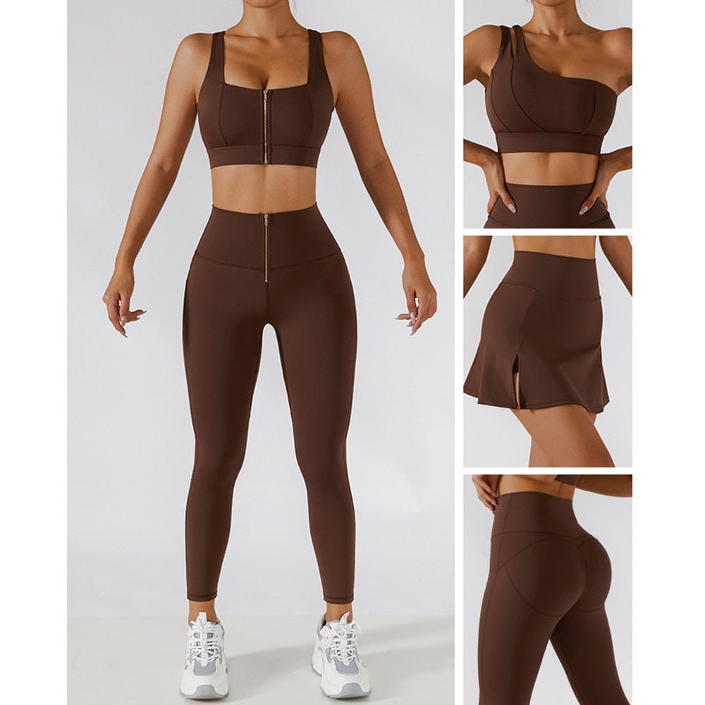 2 Piece Seamless High Waisted Leggings and Sports Bra Set