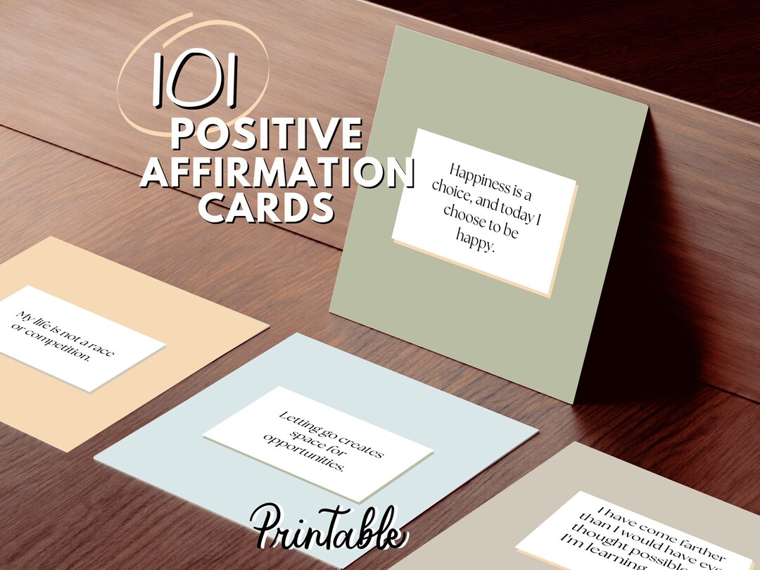 Printable Positive Affirmation Cards, Daily Affirmation, Positive Affirmation Cards, Self Growth ...