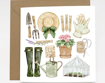 Koningin van de tuin - luxe wenskaart | Stijlvol tuinieren Thema Verjaardag Elke gelegenheid Kaart