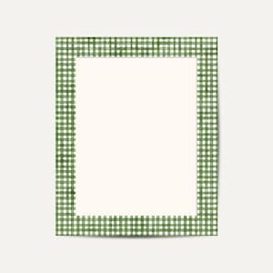 Gingham Picture Mount | Handcrafted Illustrated Patterned Card Mats | Portrait & Landscape | Various Sizes | No Frame