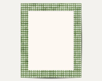 Oprawa obrazu w kratkę gingham | Ręcznie robione ilustrowane, wzorzyste maty | Portrety i krajobrazy | Różne rozmiary | Bez ramki